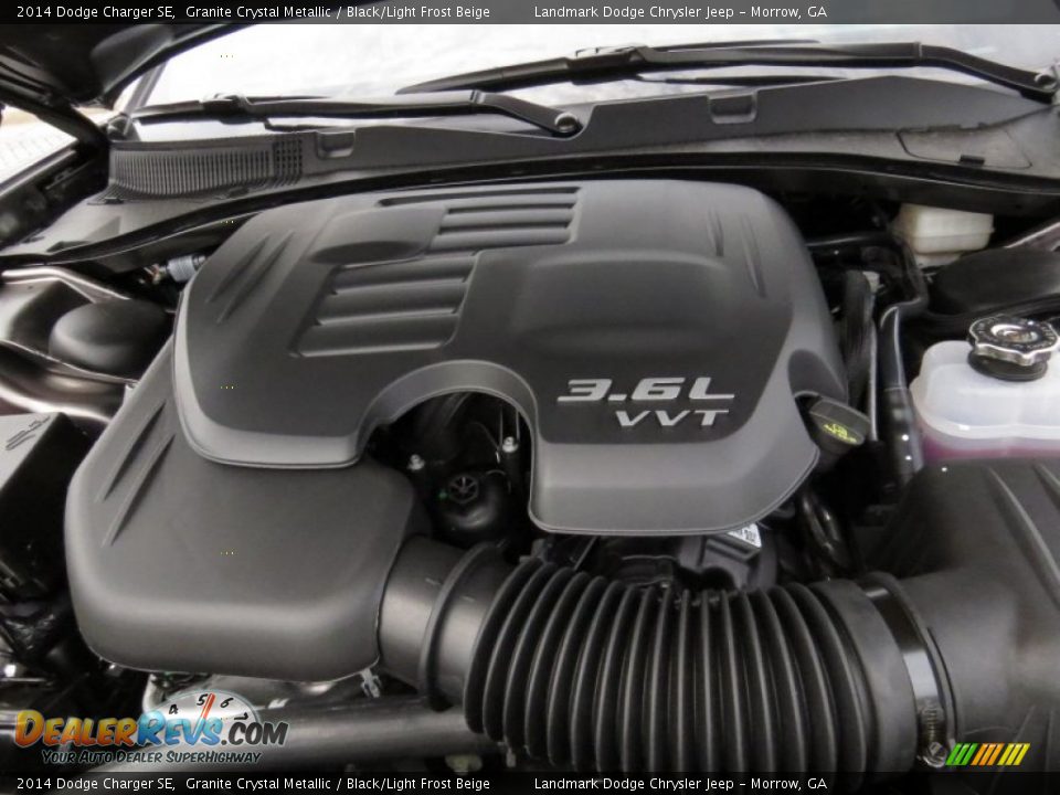 2014 Dodge Charger SE Granite Crystal Metallic / Black/Light Frost Beige Photo #8