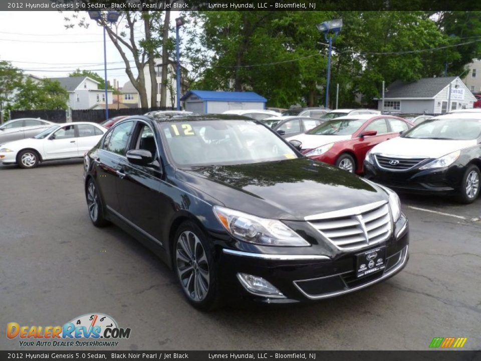 2012 Hyundai Genesis 5.0 Sedan Black Noir Pearl / Jet Black Photo #1
