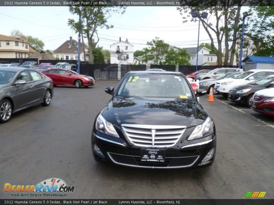 2012 Hyundai Genesis 5.0 Sedan Black Noir Pearl / Jet Black Photo #2
