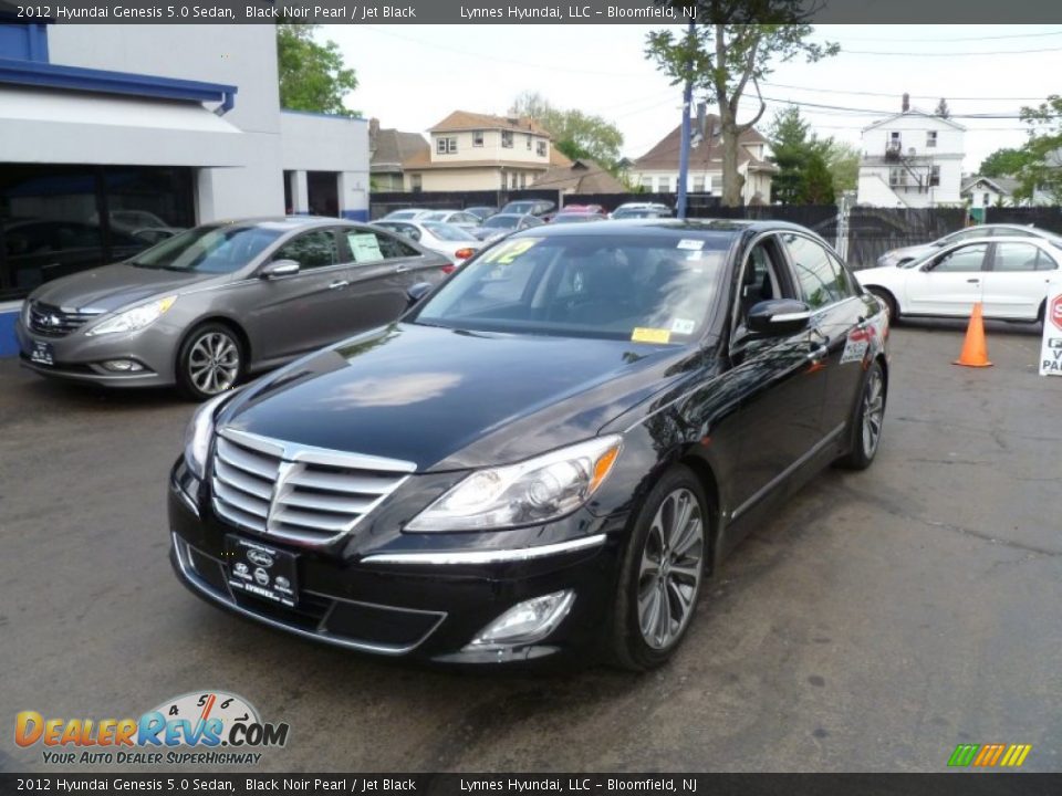 2012 Hyundai Genesis 5.0 Sedan Black Noir Pearl / Jet Black Photo #3