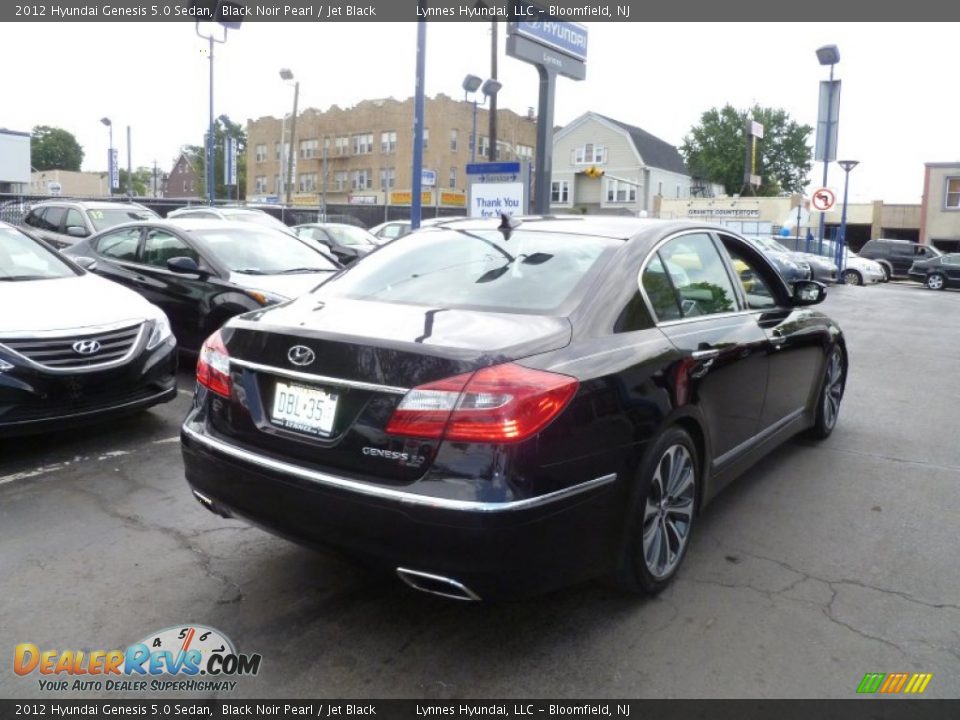 2012 Hyundai Genesis 5.0 Sedan Black Noir Pearl / Jet Black Photo #4