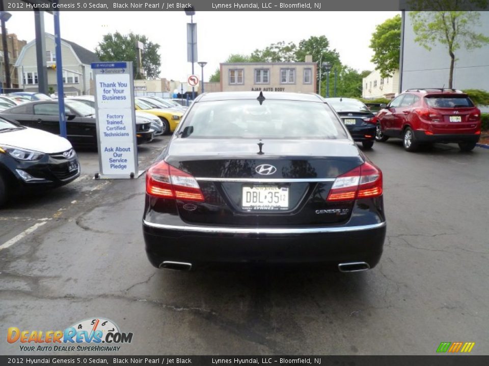 2012 Hyundai Genesis 5.0 Sedan Black Noir Pearl / Jet Black Photo #5
