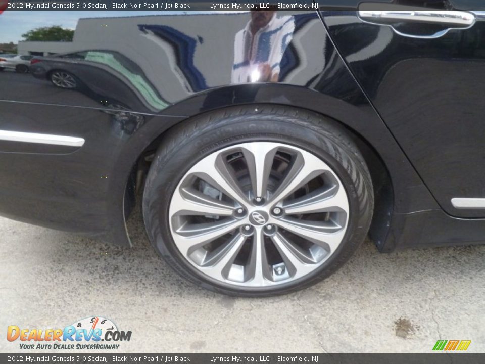 2012 Hyundai Genesis 5.0 Sedan Black Noir Pearl / Jet Black Photo #7