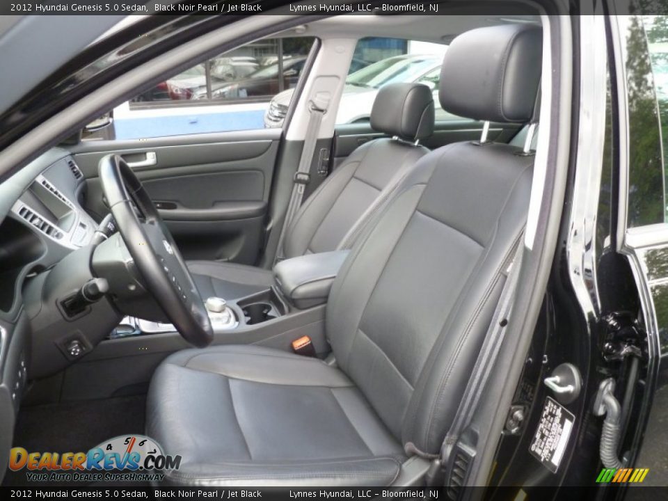 2012 Hyundai Genesis 5.0 Sedan Black Noir Pearl / Jet Black Photo #8