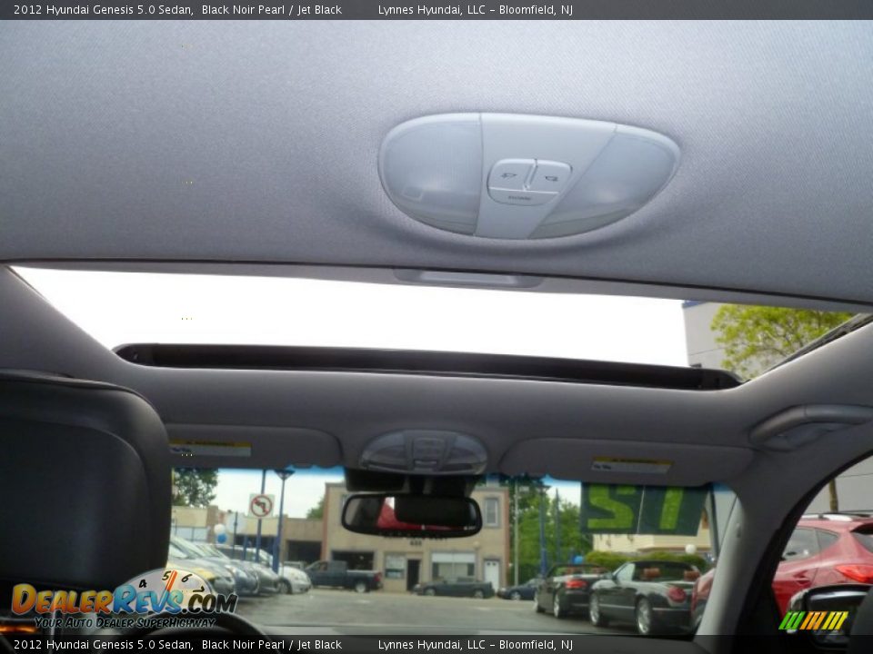 2012 Hyundai Genesis 5.0 Sedan Black Noir Pearl / Jet Black Photo #12