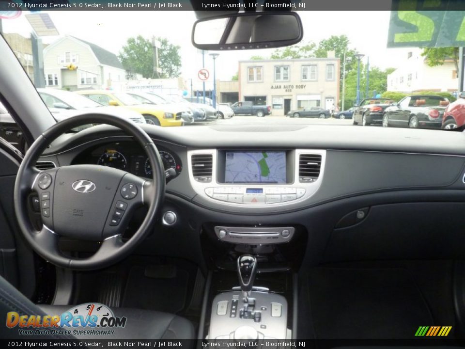 2012 Hyundai Genesis 5.0 Sedan Black Noir Pearl / Jet Black Photo #13