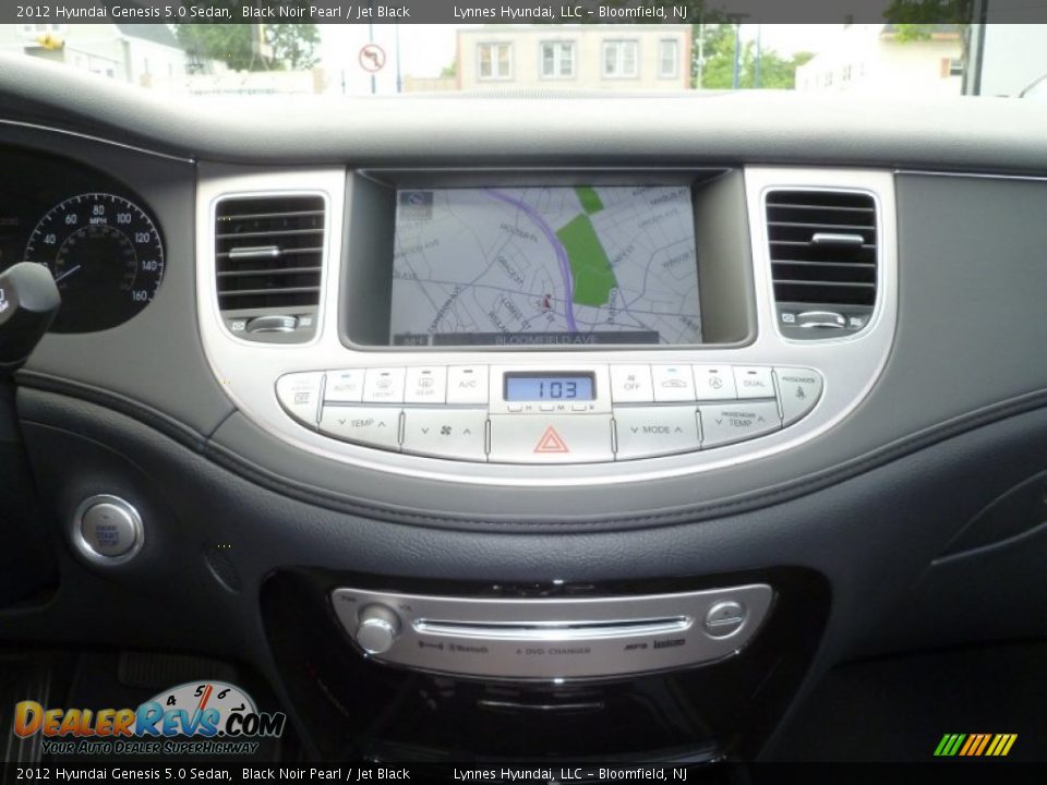 2012 Hyundai Genesis 5.0 Sedan Black Noir Pearl / Jet Black Photo #14