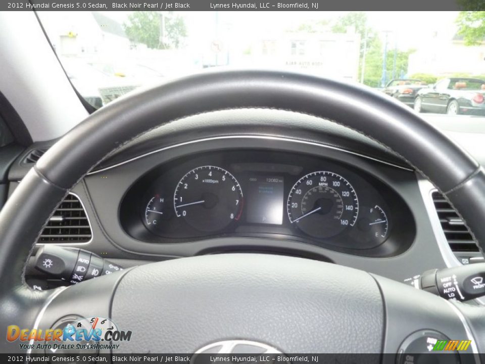 2012 Hyundai Genesis 5.0 Sedan Black Noir Pearl / Jet Black Photo #15