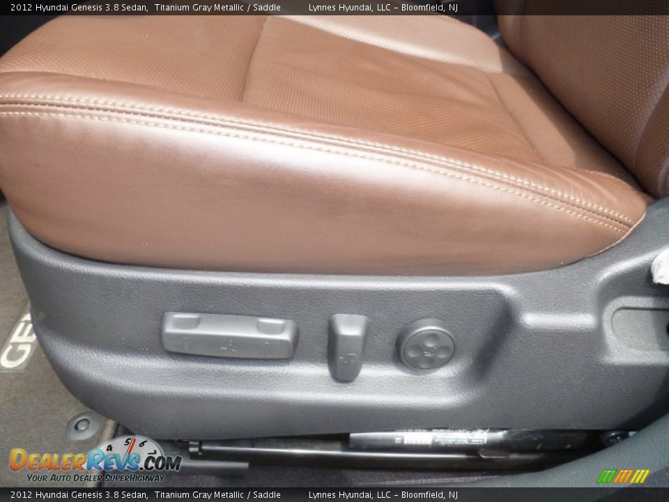 2012 Hyundai Genesis 3.8 Sedan Titanium Gray Metallic / Saddle Photo #9