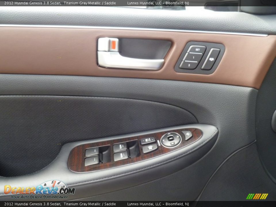 2012 Hyundai Genesis 3.8 Sedan Titanium Gray Metallic / Saddle Photo #15