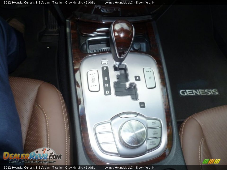 2012 Hyundai Genesis 3.8 Sedan Titanium Gray Metallic / Saddle Photo #16