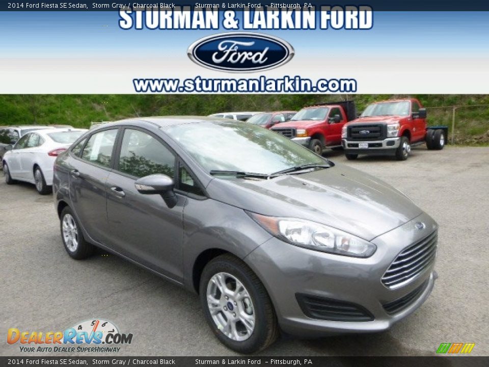 2014 Ford Fiesta SE Sedan Storm Gray / Charcoal Black Photo #1