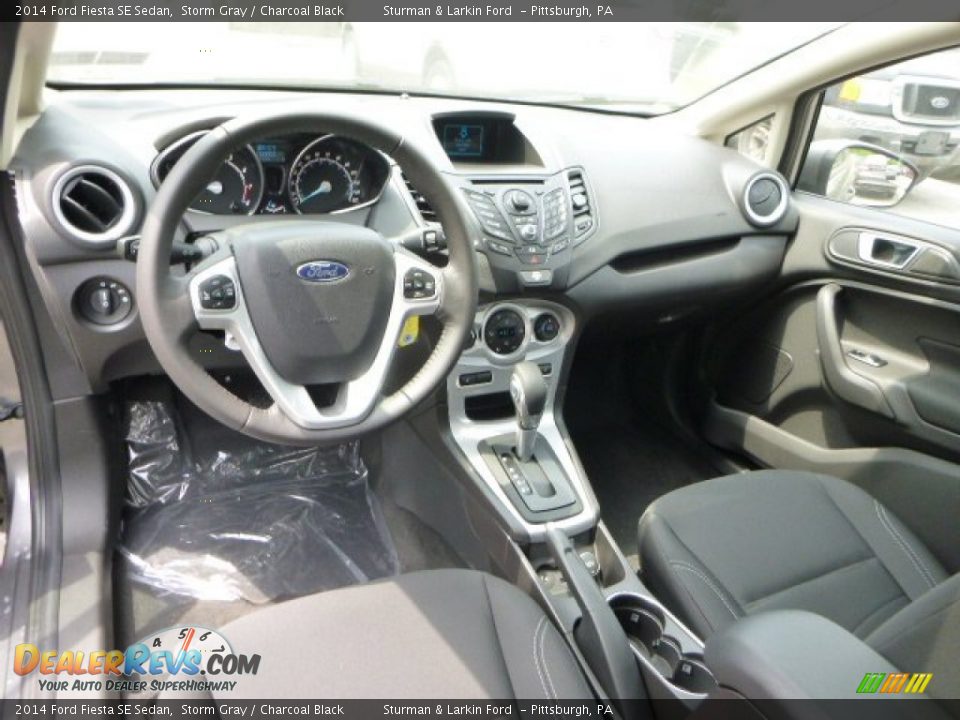 2014 Ford Fiesta SE Sedan Storm Gray / Charcoal Black Photo #10