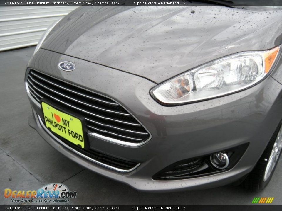 2014 Ford Fiesta Titanium Hatchback Storm Gray / Charcoal Black Photo #10