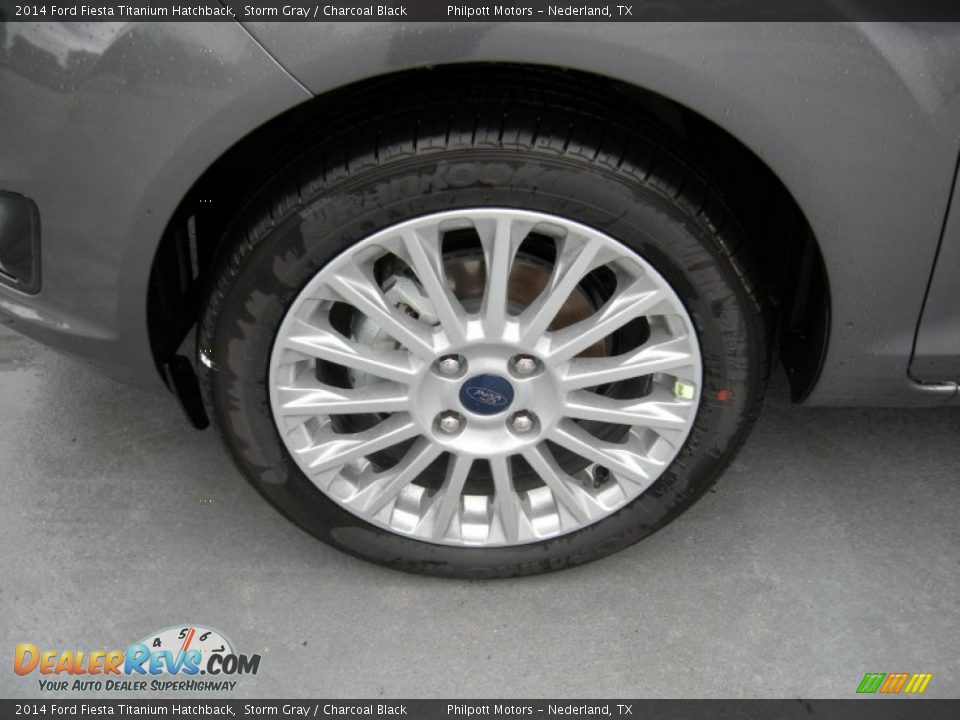 2014 Ford Fiesta Titanium Hatchback Storm Gray / Charcoal Black Photo #11