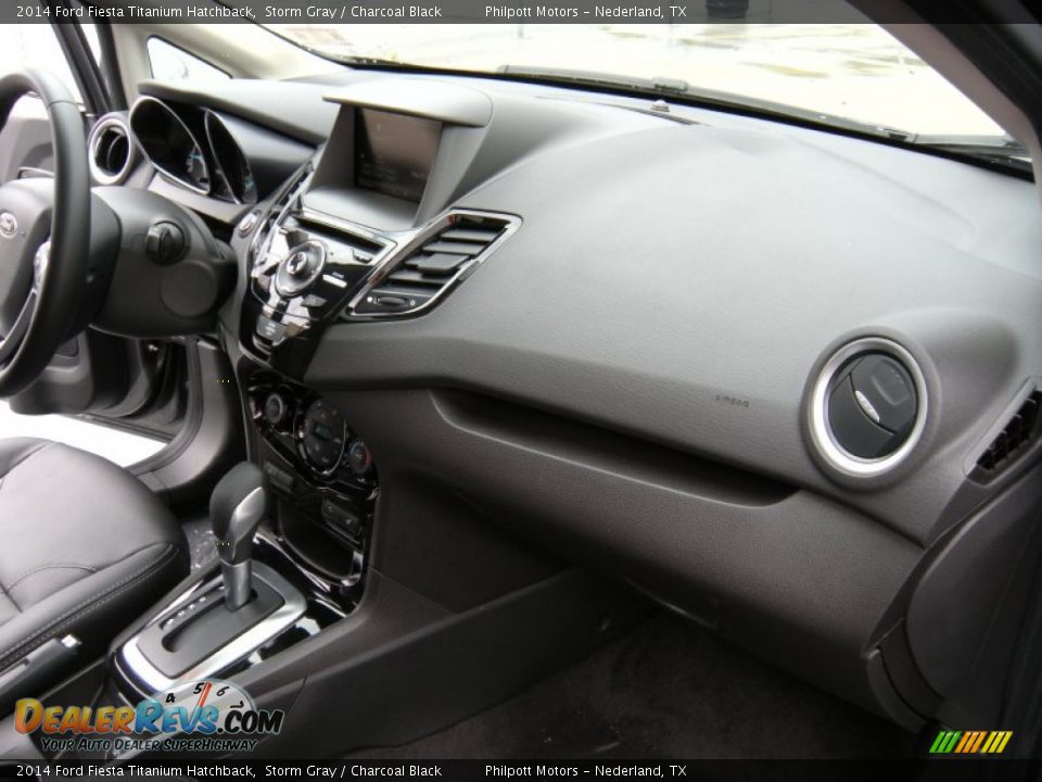 2014 Ford Fiesta Titanium Hatchback Storm Gray / Charcoal Black Photo #17