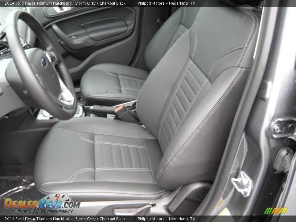 2014 Ford Fiesta Titanium Hatchback Storm Gray / Charcoal Black Photo #23