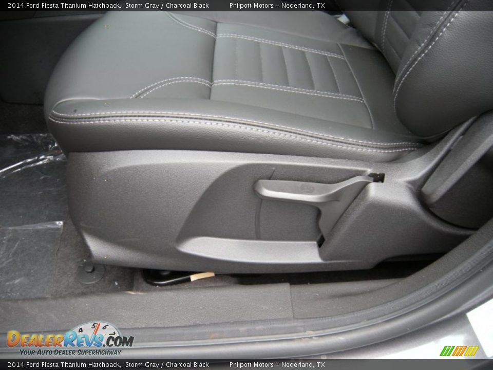 2014 Ford Fiesta Titanium Hatchback Storm Gray / Charcoal Black Photo #24