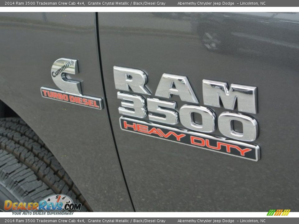 2014 Ram 3500 Tradesman Crew Cab 4x4 Granite Crystal Metallic / Black/Diesel Gray Photo #7