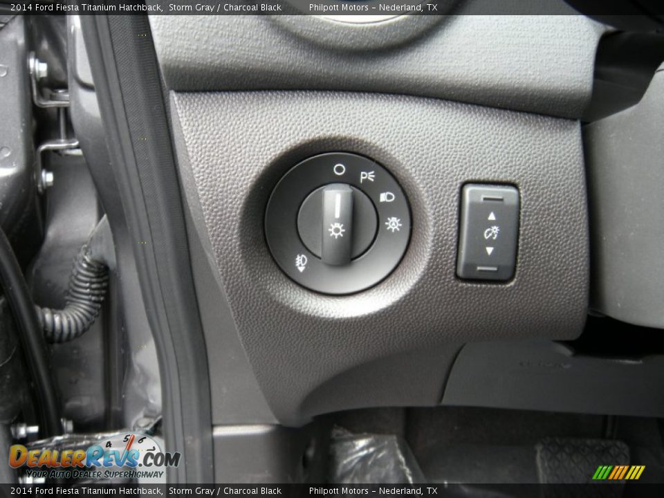2014 Ford Fiesta Titanium Hatchback Storm Gray / Charcoal Black Photo #36