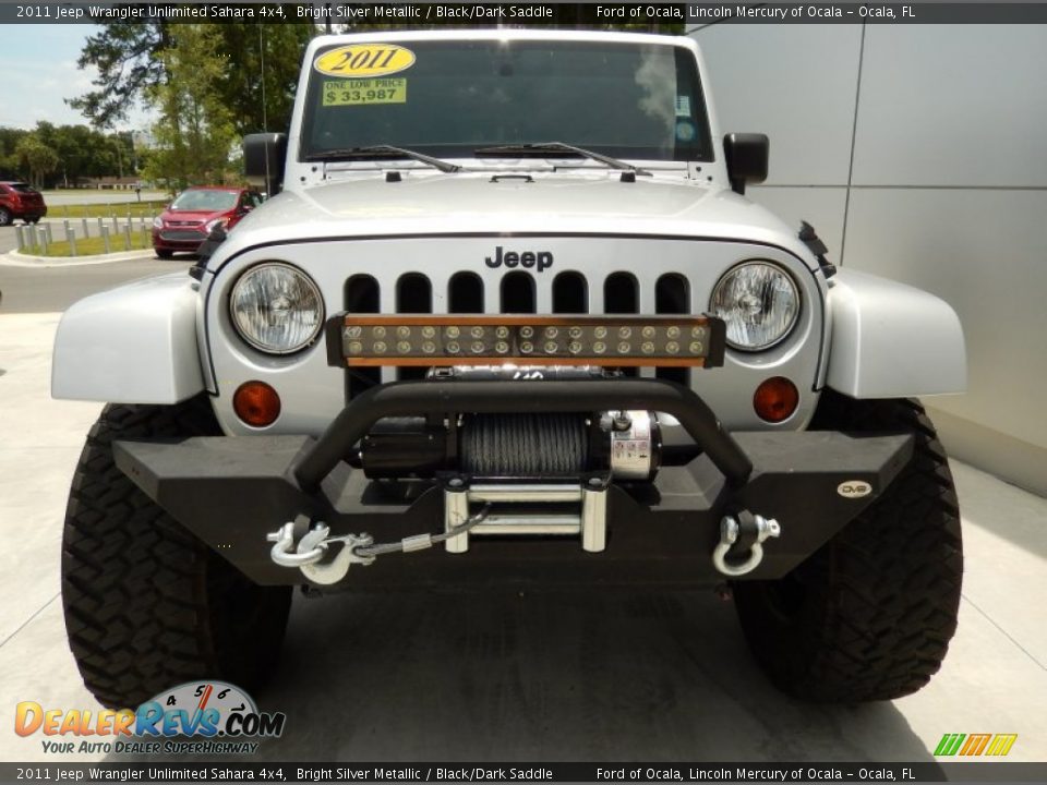 2011 Jeep Wrangler Unlimited Sahara 4x4 Bright Silver Metallic / Black/Dark Saddle Photo #7