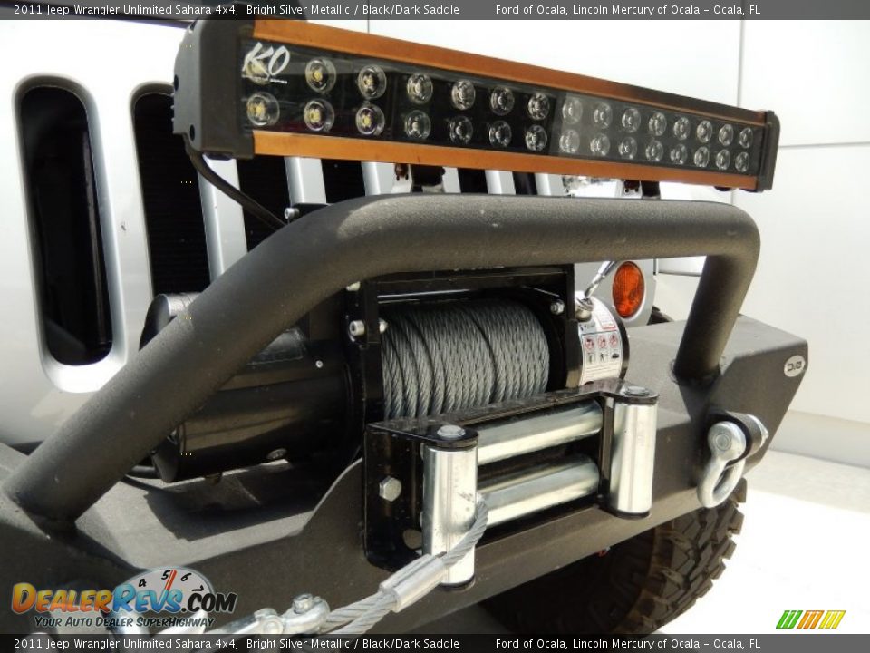 2011 Jeep Wrangler Unlimited Sahara 4x4 Bright Silver Metallic / Black/Dark Saddle Photo #13