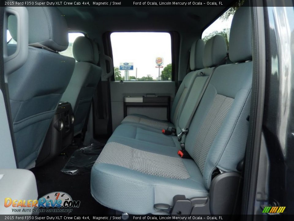 Rear Seat of 2015 Ford F350 Super Duty XLT Crew Cab 4x4 Photo #7