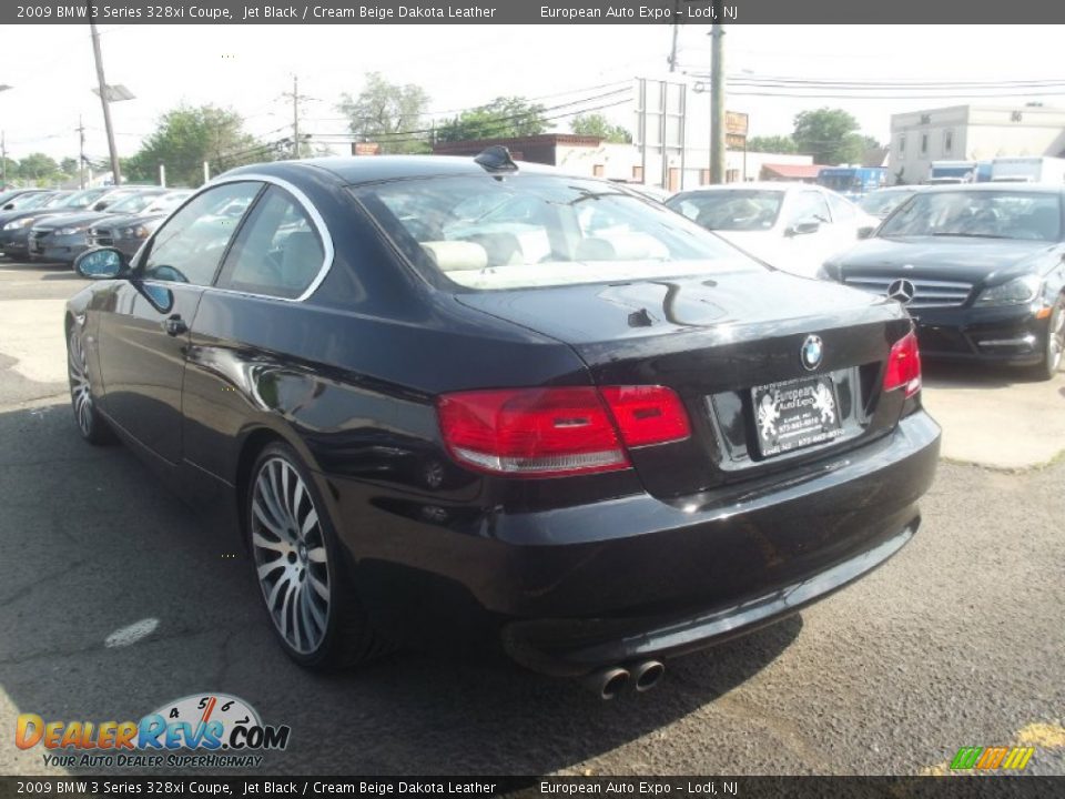 2009 BMW 3 Series 328xi Coupe Jet Black / Cream Beige Dakota Leather Photo #4