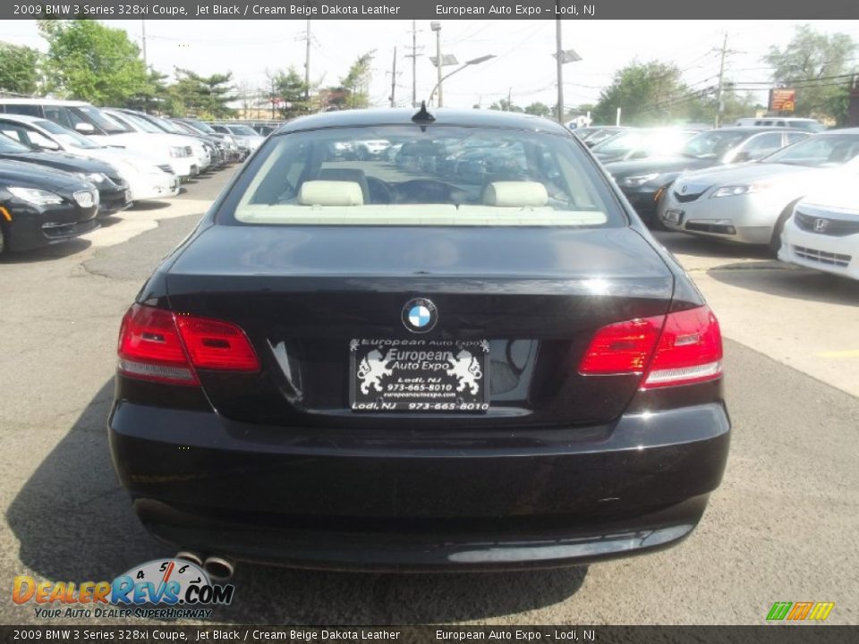 2009 BMW 3 Series 328xi Coupe Jet Black / Cream Beige Dakota Leather Photo #5