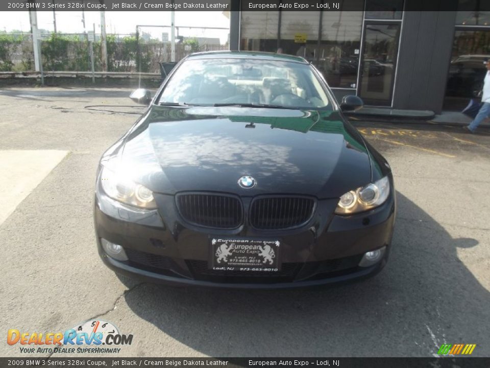 2009 BMW 3 Series 328xi Coupe Jet Black / Cream Beige Dakota Leather Photo #6