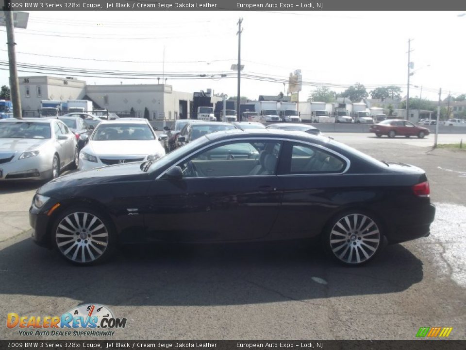 2009 BMW 3 Series 328xi Coupe Jet Black / Cream Beige Dakota Leather Photo #7