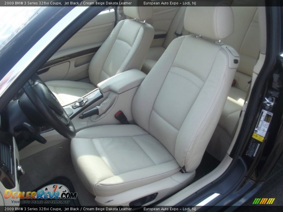 2009 BMW 3 Series 328xi Coupe Jet Black / Cream Beige Dakota Leather Photo #11