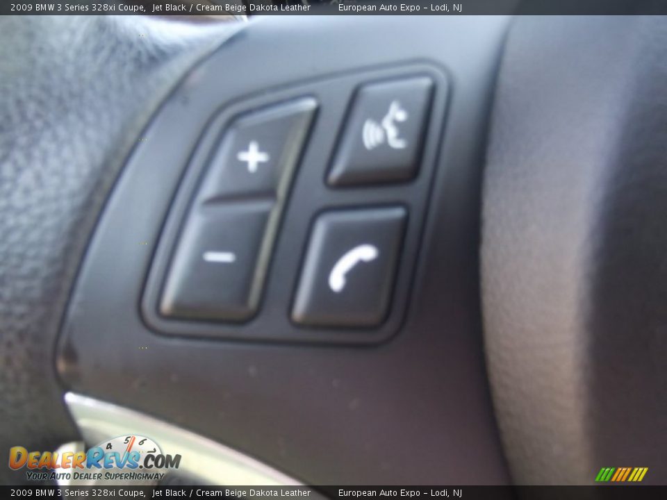 2009 BMW 3 Series 328xi Coupe Jet Black / Cream Beige Dakota Leather Photo #15