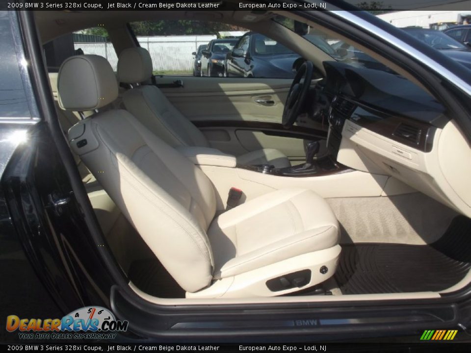 2009 BMW 3 Series 328xi Coupe Jet Black / Cream Beige Dakota Leather Photo #26