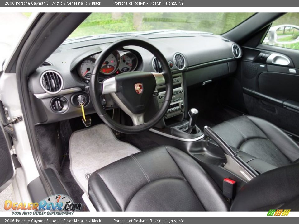 Black Interior - 2006 Porsche Cayman S Photo #10