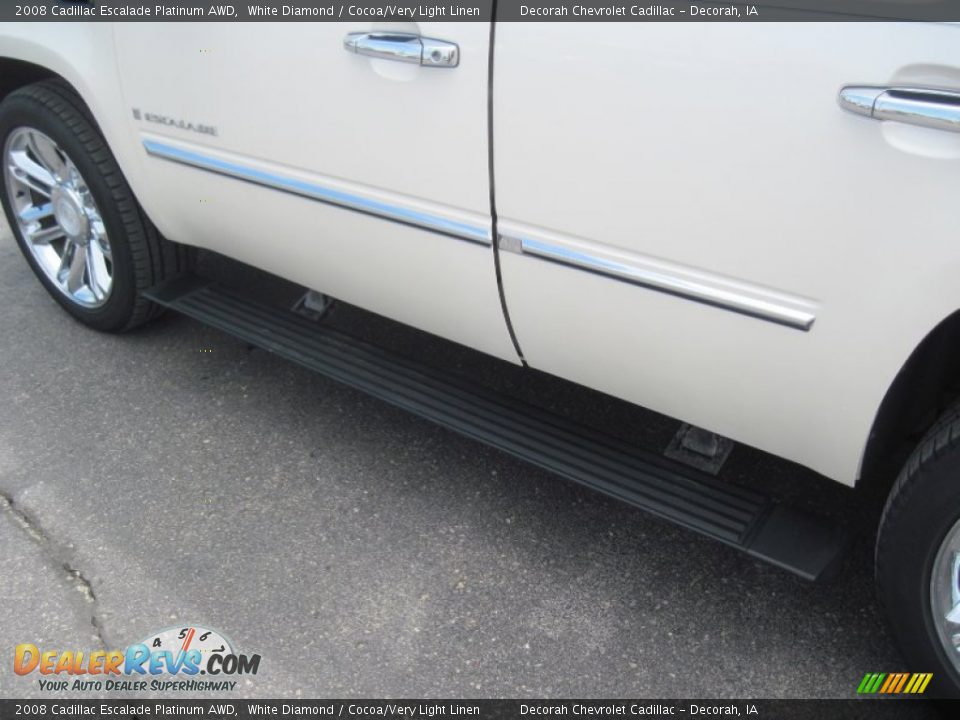 2008 Cadillac Escalade Platinum AWD White Diamond / Cocoa/Very Light Linen Photo #6