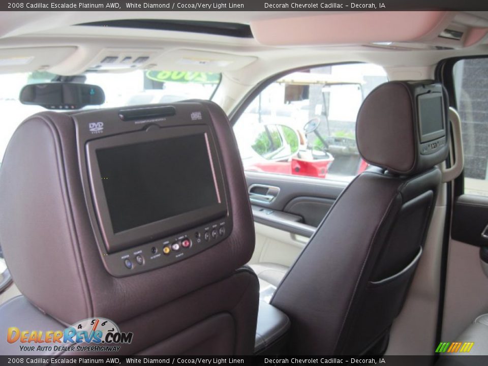 2008 Cadillac Escalade Platinum AWD White Diamond / Cocoa/Very Light Linen Photo #10