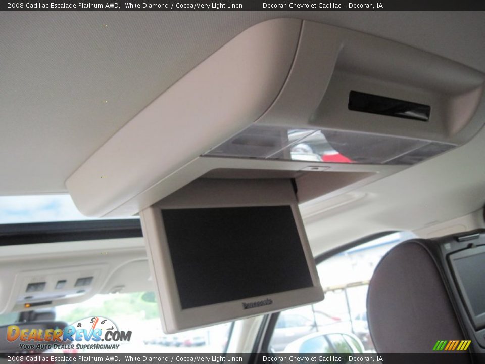 2008 Cadillac Escalade Platinum AWD White Diamond / Cocoa/Very Light Linen Photo #12