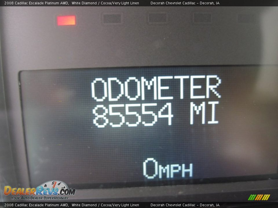 2008 Cadillac Escalade Platinum AWD White Diamond / Cocoa/Very Light Linen Photo #21