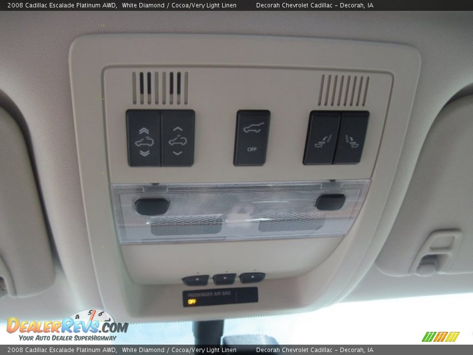 2008 Cadillac Escalade Platinum AWD White Diamond / Cocoa/Very Light Linen Photo #23