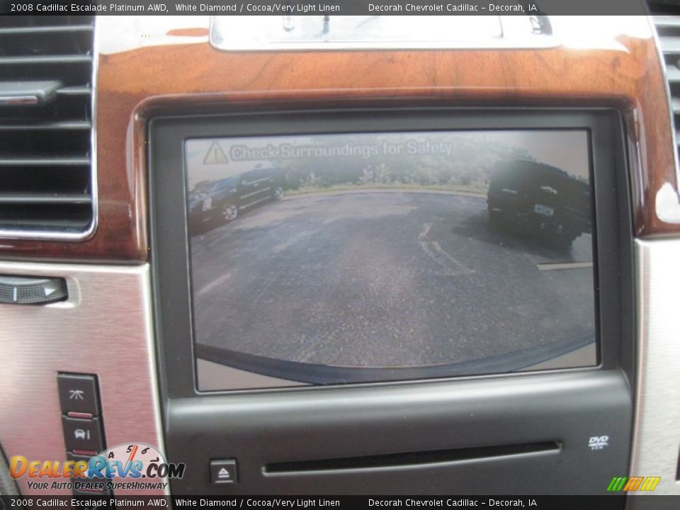 2008 Cadillac Escalade Platinum AWD White Diamond / Cocoa/Very Light Linen Photo #27