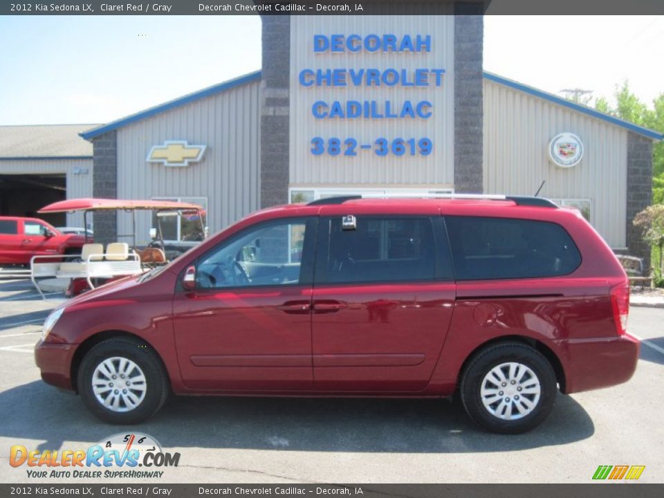 2012 Kia Sedona LX Claret Red / Gray Photo #1