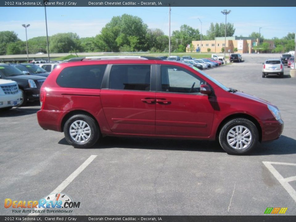 2012 Kia Sedona LX Claret Red / Gray Photo #3