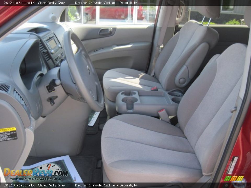 2012 Kia Sedona LX Claret Red / Gray Photo #6
