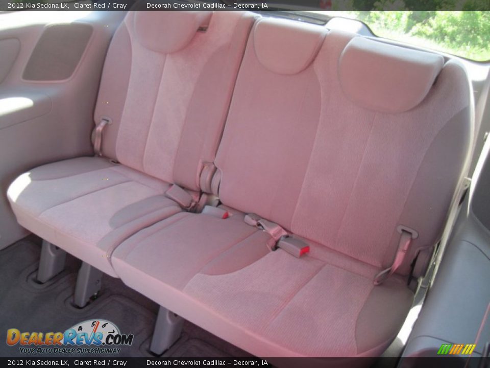2012 Kia Sedona LX Claret Red / Gray Photo #8