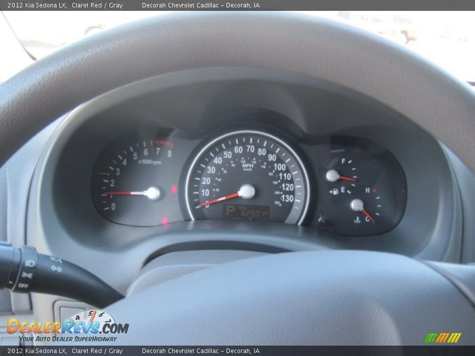2012 Kia Sedona LX Claret Red / Gray Photo #14