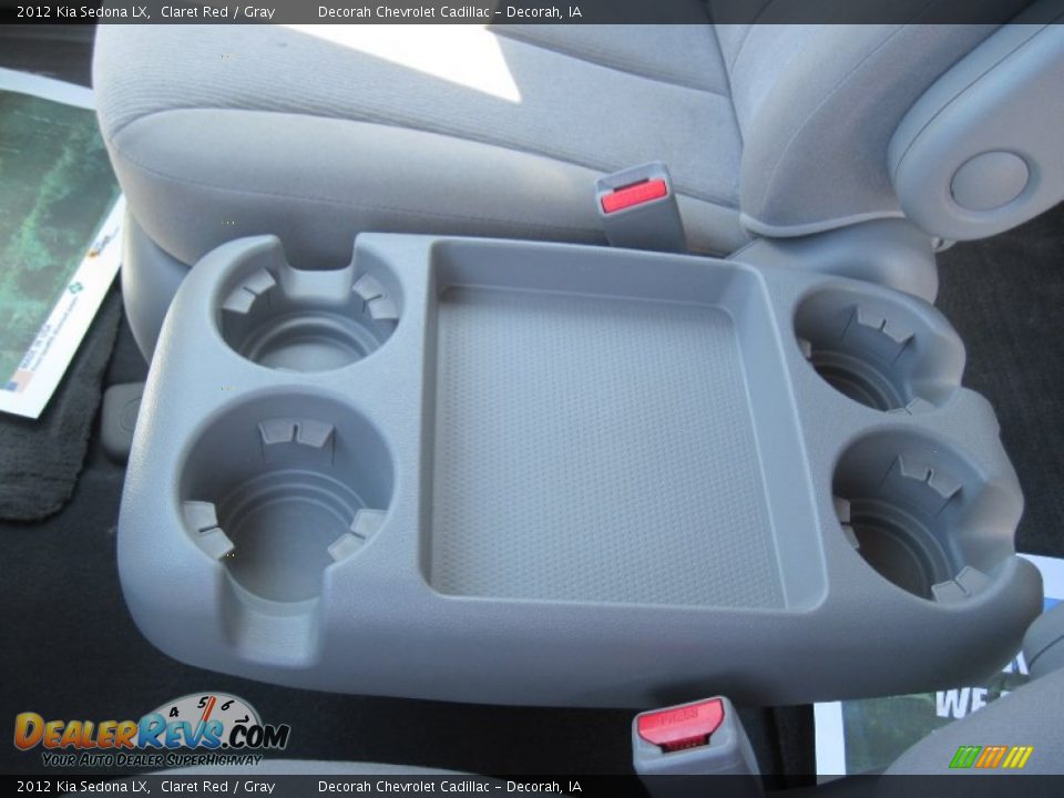 2012 Kia Sedona LX Claret Red / Gray Photo #17