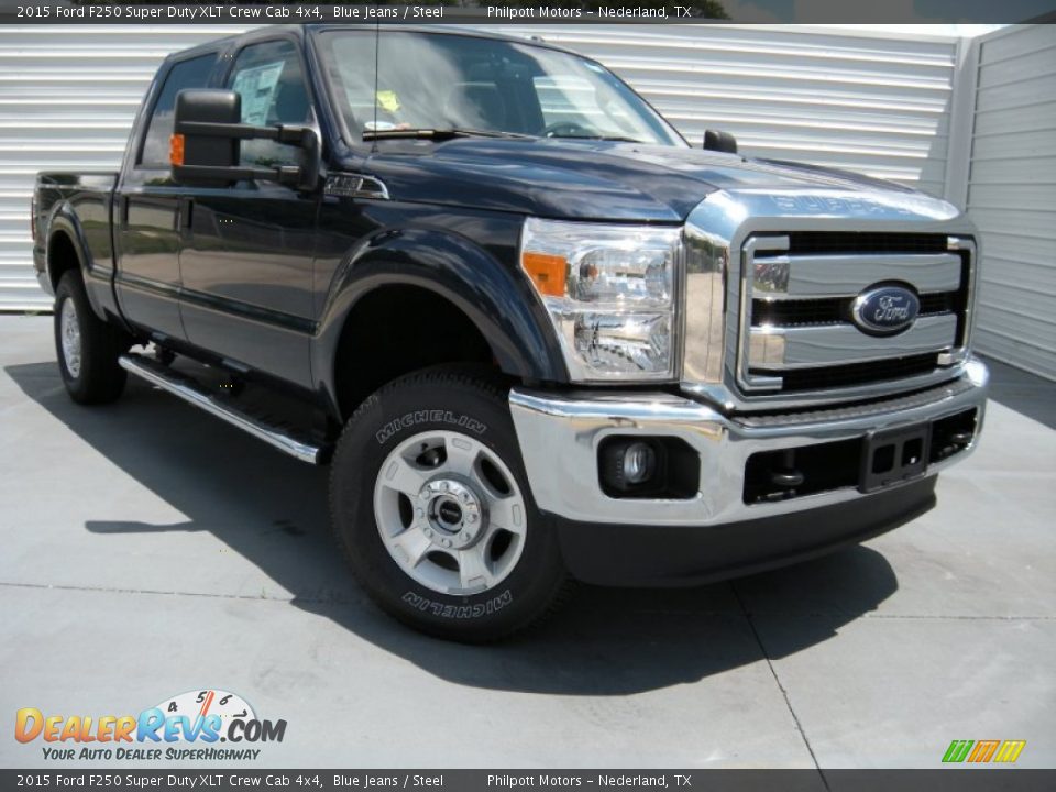 2015 Ford F250 Super Duty XLT Crew Cab 4x4 Blue Jeans / Steel Photo #1