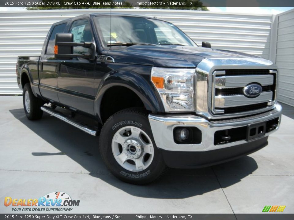 2015 Ford F250 Super Duty XLT Crew Cab 4x4 Blue Jeans / Steel Photo #2