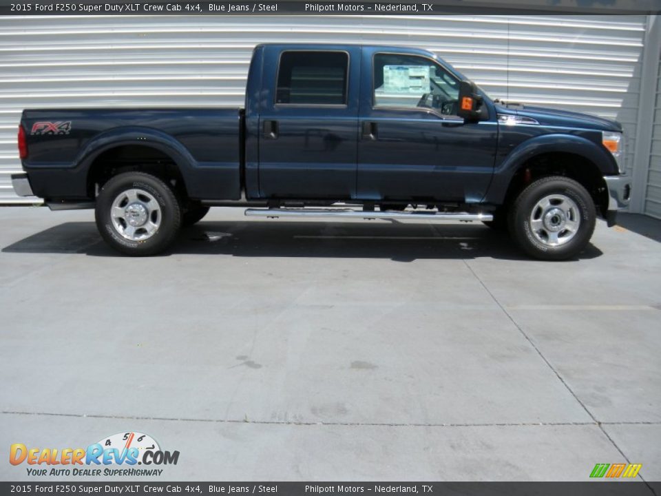2015 Ford F250 Super Duty XLT Crew Cab 4x4 Blue Jeans / Steel Photo #3